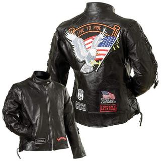 Genuine Leather Motorcycle Jacket (Size5: 2X)