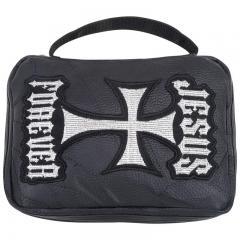 LEATHER BIBLE COVER W/ PATCHES 