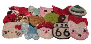 Sequins and Beaded Characters Coin Purses Assorted Sample Pack of 10