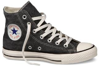 Converse All Star Stonewashed Canvas Hi Shoes Jet Black