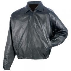 Genuine Leather Bomber Jacket - L